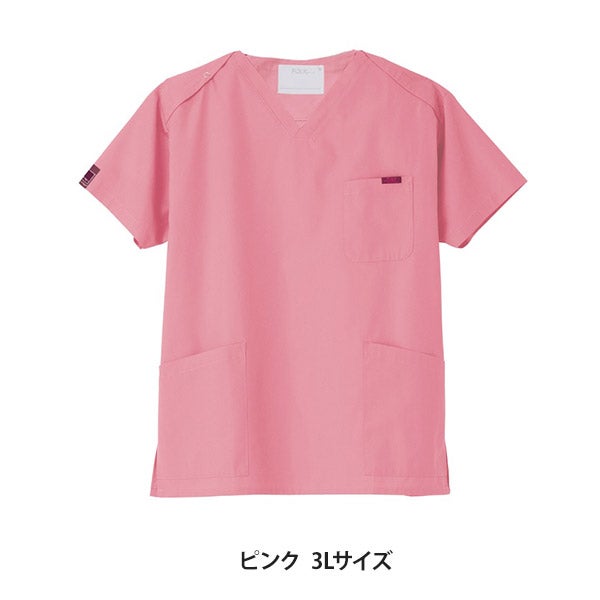 ＜FOLK＞ スクラブ (PANTONE) 7000SC 男女兼用 ピンク 3Lサイズ