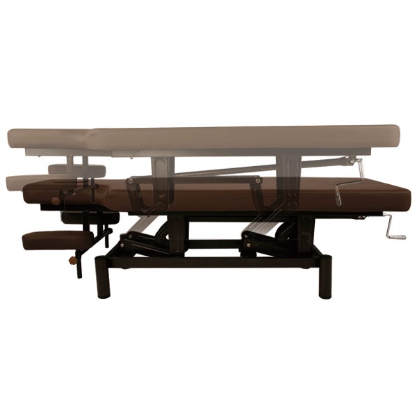 手動昇降 マッサージベッド (有孔) 長さ185×幅60×高さ51～80cm 