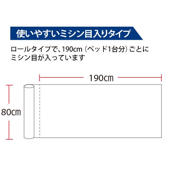 【サンプル】 ペーパーシーツ (非防水タイプ) 薄手タイプ 幅80cm×長さ190cm ブラウン