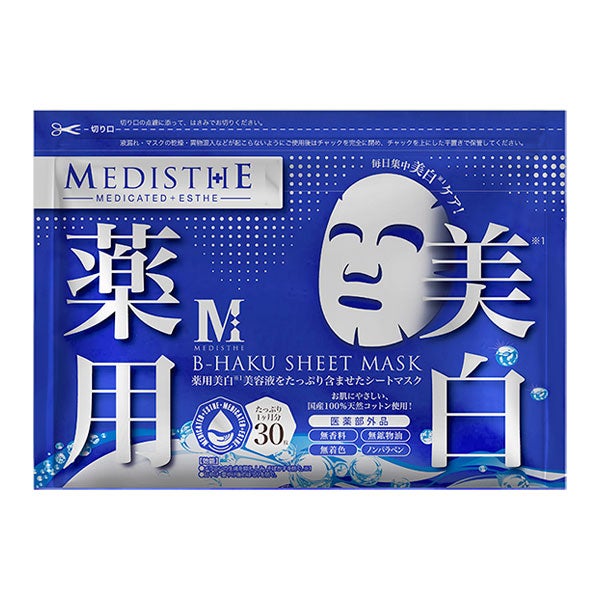 ＜MEDISTHE＞薬用B-HAKU シートマスク 30枚（480ml）