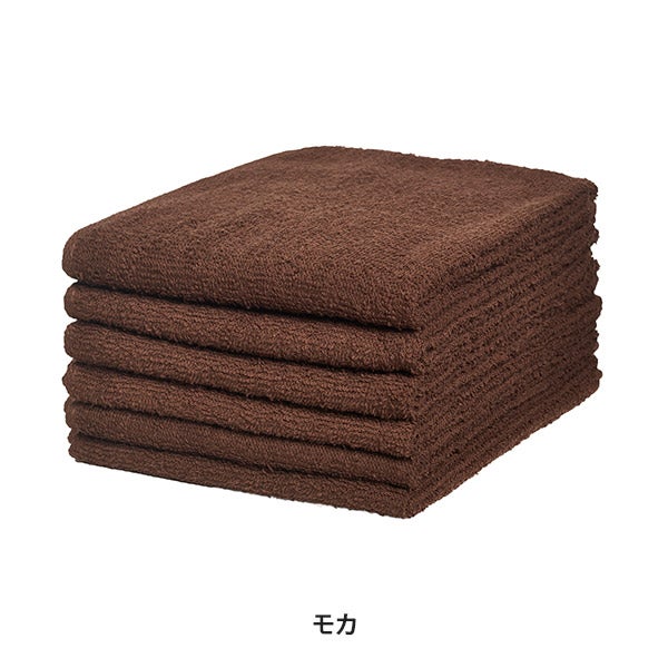 エコフェイスタオル (綿 100%)(190匁) 34cm×86cm モカ (6枚入り)の通販 
