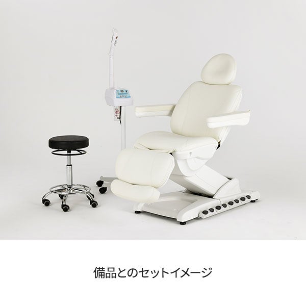 電動フェイシャルベッド First Class ホワイト 長さ179cm×幅61cm×高さ 