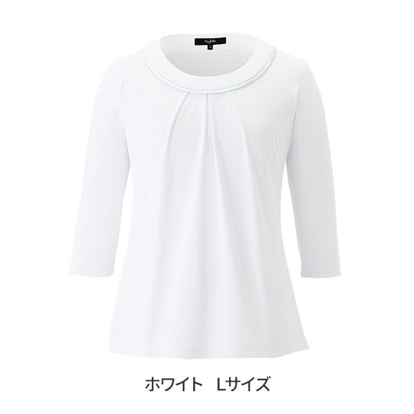 [ラ・ボーテ] 七分袖カットソー 01155 ホワイト Lサイズ