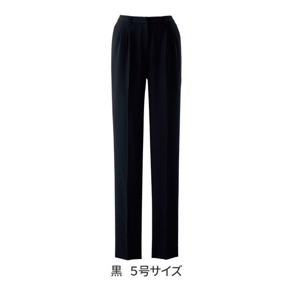 [オフィスフル] ストレスフリー＆ウエストゆったりパンツ 71642 黒 5号サイズ