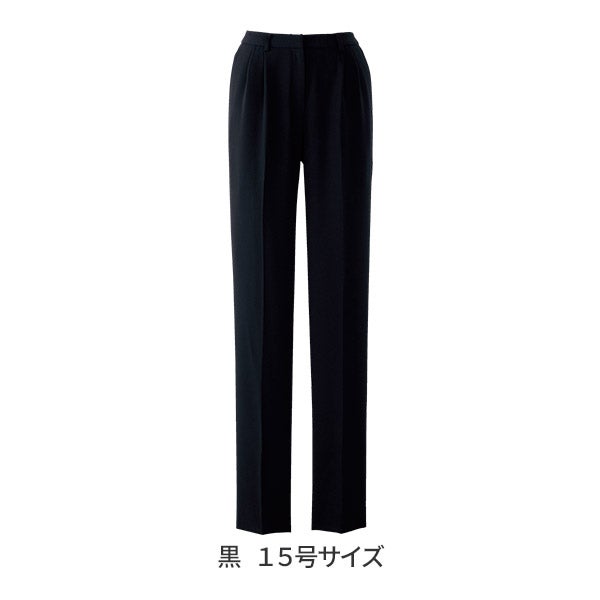 [オフィスフル] ストレスフリー＆ウエストゆったりパンツ 71642 黒 15号サイズ