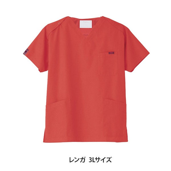 ＜FOLK＞ スクラブ (PANTONE) 7000SC 男女兼用 レンガ 3Lサイズ