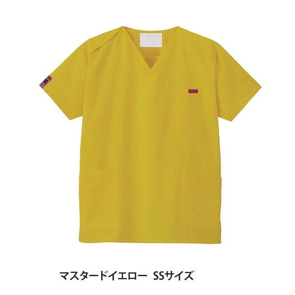 ＜FOLK＞ スクラブ (PANTONE) 7000SC 男女兼用 マスタードイエロー SSサイズ