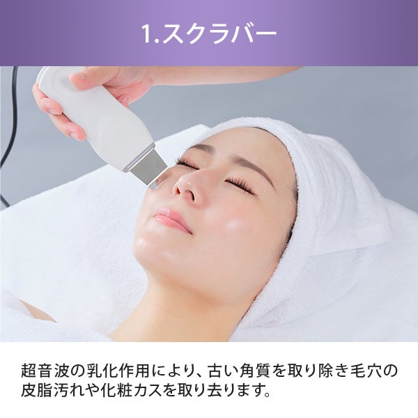マルチ美顔器 PRO F-302 (スクラバー・イオン導入・導出・超音波)の 