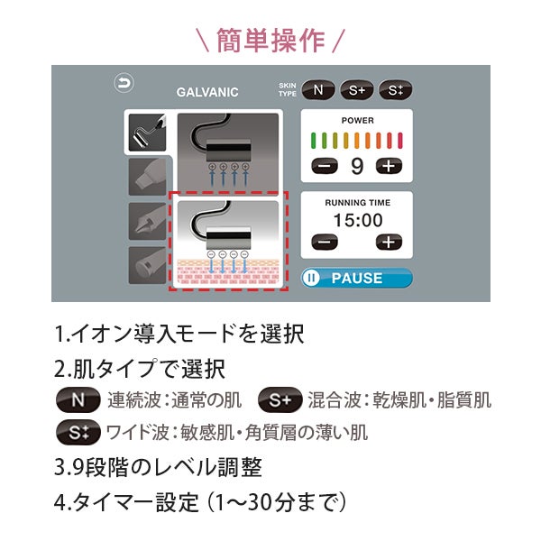 マルチ美顔器 PRO F-302 (スクラバー・イオン導入・導出・超音波)