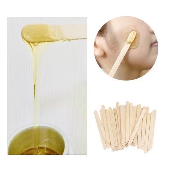 [μBELDA] 脱毛WAX用ウッドスティック スパチュラ (小) 100本入り