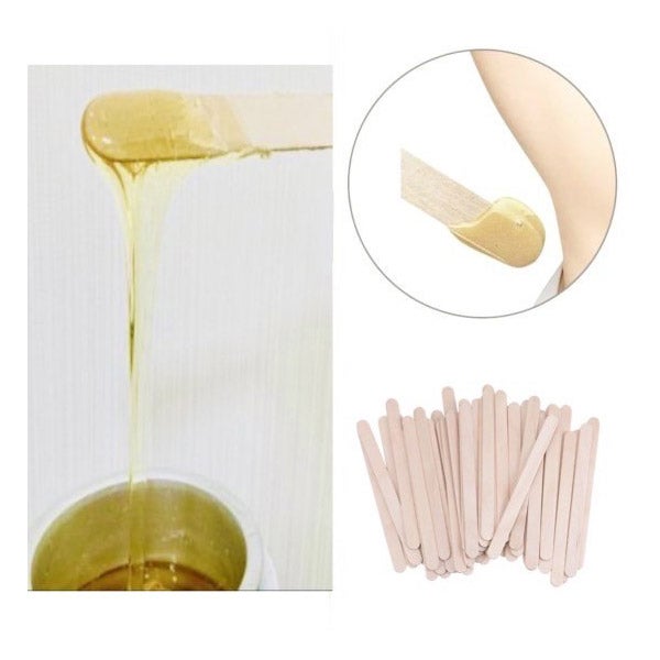 [μBELDA] 脱毛WAX用ウッドスティック スパチュラ (大) 100本入り