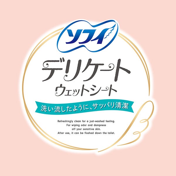 [ソフィ] トイレに流せるデリケートウェットシート せっけんの香り 10枚×2個