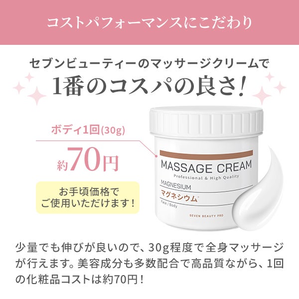 [SEVEN BEAUTY PRO] マッサージクリーム マグネシウム 450g (36個入り)