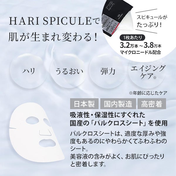 [メイクイン] HARIスピキュール モイストフェイスマスク 10枚入り