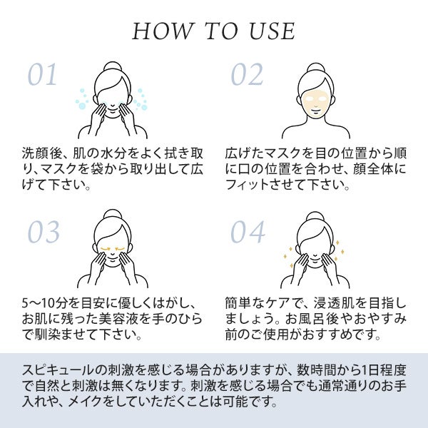 [メイクイン] HARIスピキュール モイストフェイスマスク 10枚入り