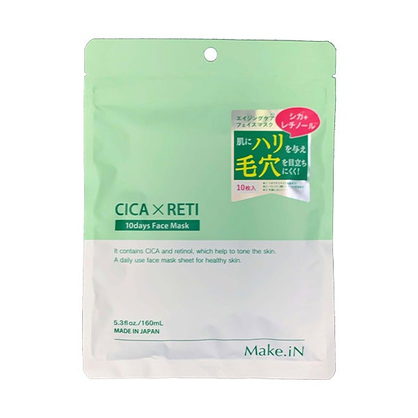 [メイクイン] CICA×RETI フェイスマスク 10枚入り