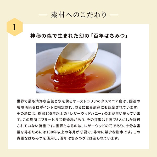 [だいじょうぶなもの] 百年はちみつグミ ザクロ味