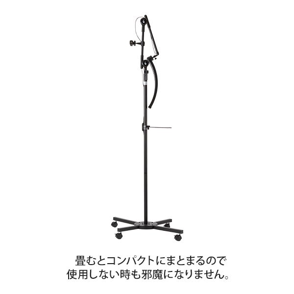 ムーン型LEDライト (トレイ付) ブラック