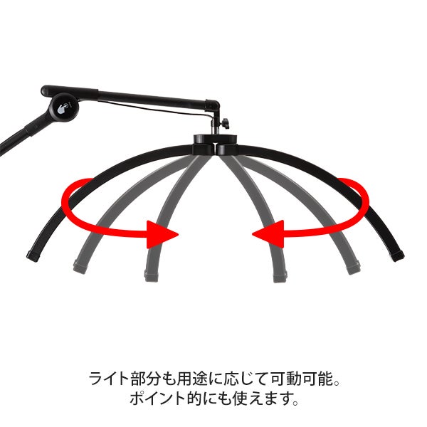 ムーン型LEDライト (トレイ付) ブラック