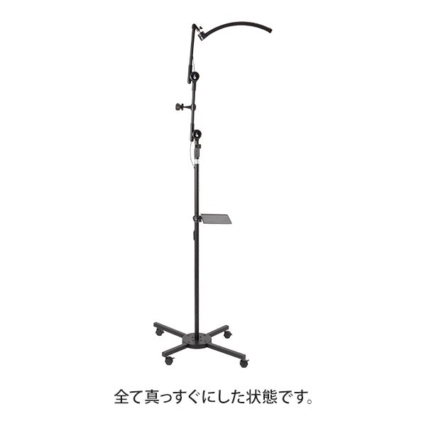 ムーン型LEDライト (トレイ付) ブラック