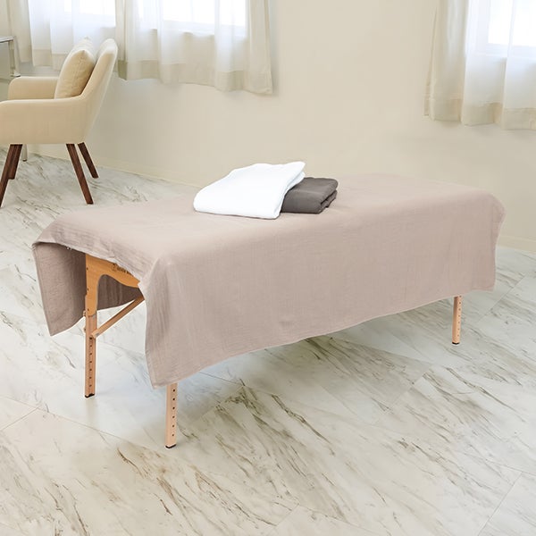 [SEVEN BEAUTY] ガーゼタオルシーツ (綿100％)(3040匁) 155cm×200cm チャコールグレー