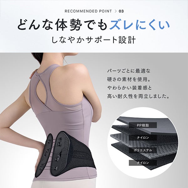 [マイトレックス] RAKUNO LUNBAR グレー
