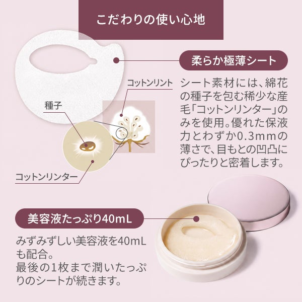 [アクシージア] ビューティーアイズ エッセンスシート プレミアムグロウ 20枚入り