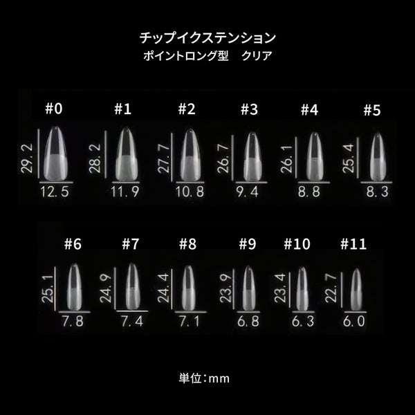[Ann Professional] チップイクステンション ポイントロング型