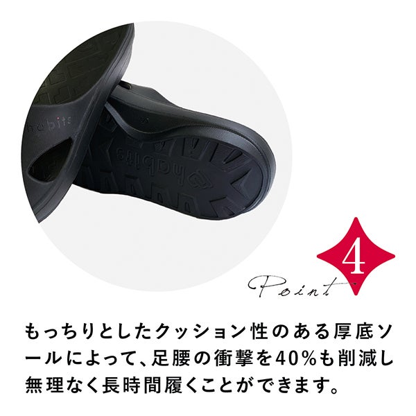 [habits] ビーメイクサンダル ブラック XS(22～23cm)