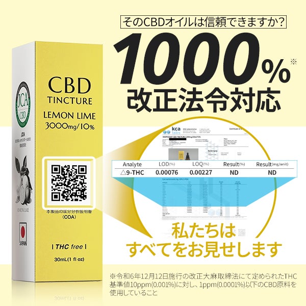 [ヘンパシスト] CBDティンクチャー オイル レモンライム 3000mg/10％ 30mL