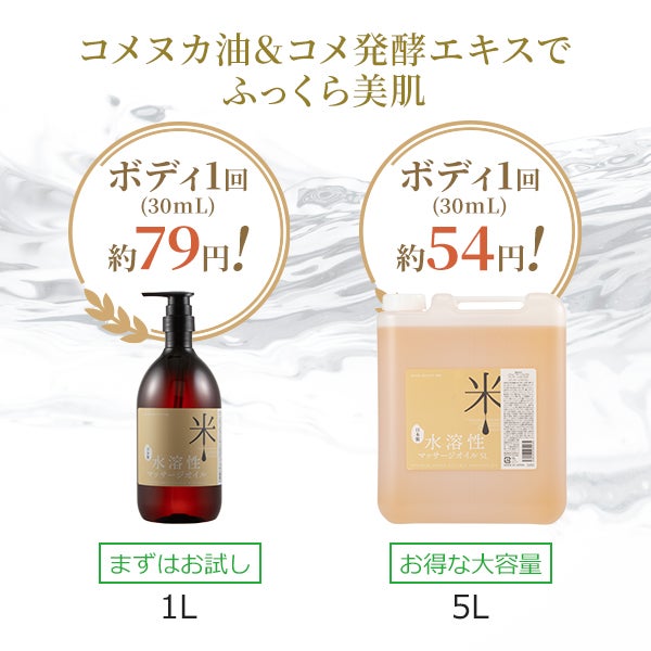 [SEVEN BEAUTY PRO] ウォーターソルブルマッサージオイル 日本製R 無香料 1L