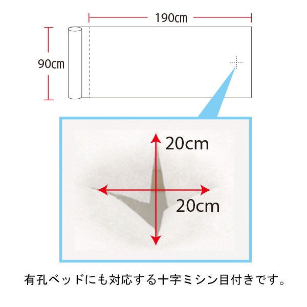 ペーパーシーツ (防水タイプ) 幅90cm×長さ95m ブラウン 4本ロール入り 